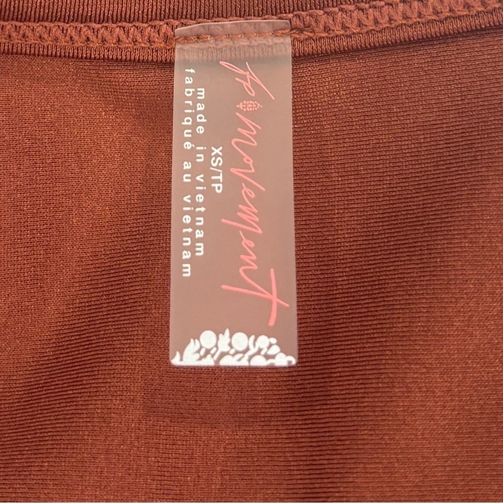 NWT Free People Movement Shine Bright Sports Bra Size XS In Cognac - Picture 4 of 6